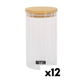 Frasco de Vidro Transparente Quttin 9 x 16 cm 780 ml 9 x 16,5 cm (12 Unidades) de Quttin, Armazenamento de alimentos - Ref: S...