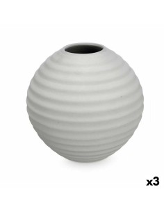 Vaso Romimex Azul Branco Porcelana 21 x 37 x 21 cm Com pegas | Tienda24 Tienda24.eu