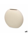 Jarrón Beige Cerámica 29 x 26 x 11 cm (4 Unidades) Circular | Tienda24 Tienda24.eu