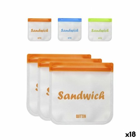 Reusable Food Bag Quttin 3 Pieces 17 x 17 cm (18 Units) by Quttin, Food storage - Ref: S2230546, Price: 48,51 €, Discount: %