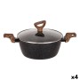 Casserole with lid Quttin Ecological Black Toughened aluminium 29 x 44,5 cm (4 Units) by Quttin, Casserole pans - Ref: S22305...