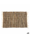 Tapete Preto Natural Riscas 60 x 1 x 90 cm (12 Unidades) | Tienda24 Tienda24.eu