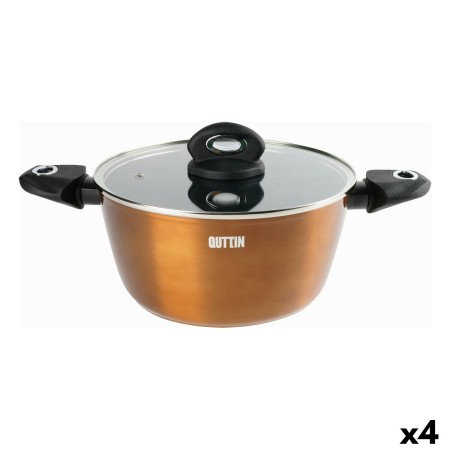 Casserole with lid Quttin Foodie Copper 28,8 x 12,5 x 44 cm (4 Units) by Quttin, Casserole pans - Ref: S2230613, Price: 120,0...