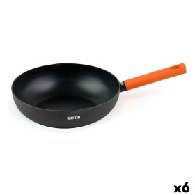 Wok Pan BRA A412028 Red/Black Ø 28 cm Stainless steel (1 Unit) (Ø 28 cm) | Tienda24 - Global Online Shop Tienda24.eu