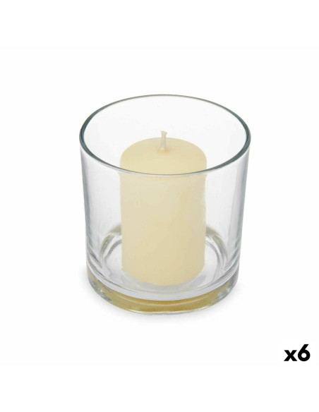 Vela Perfumada 10 x 10 x 10 cm (6 Unidades) Vaso Vainilla | Tienda24 Tienda24.eu