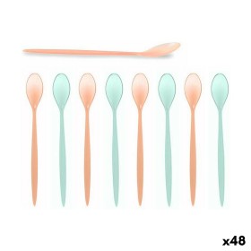 Ensemble de Cuillères Dessert Vert Rose Argenté Acier inoxydable Plastique 15,7 cm (12 Unités) | Tienda24 - Global Online Shop Tienda24.eu