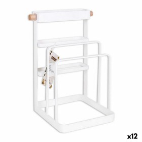 Kitchen Paper Holder Triple Silver Metal (20 x 9 x 34 cm) | Tienda24 - Global Online Shop Tienda24.eu