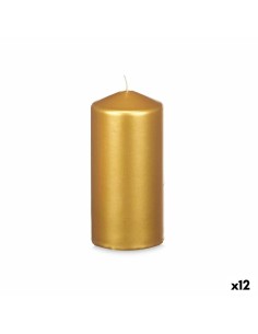 Ensemble de Bougies 2 x 2 x 15 cm Doré (12 Unités) | Tienda24 Tienda24.eu