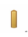 Candle Golden 7 x 20 x 7 cm (12 Units) | Tienda24 Tienda24.eu