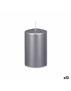 Set de Velas 2 x 2 x 15 cm Plateado (12 Unidades) | Tienda24 Tienda24.eu