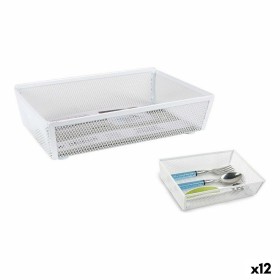 Organizador para Cubiertos Confortime Metal Blanco 21,8 x 15,24 x 5,2 cm (12 Unidades) de Confortime, Estantes y soportes - R...