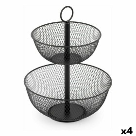 Fruit Bowl Confortime Double Metal 31 x 31 x 41 cm (4 Units) by Confortime, Plates and dishes - Ref: S2230937, Price: 59,07 €...