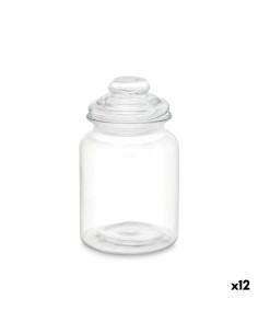 Vaso Trasparente Vetro 900 ml (12 Unità) Con coperchio da Vivalto, Conservazione di alimenti - Ref: S3632247, Precio: 32,89 €...