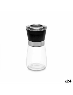 Condiment Set Home ESPRIT Transparent Metal Crystal 300 ml 22,5 x 6 x 23 cm | Tienda24 Tienda24.eu