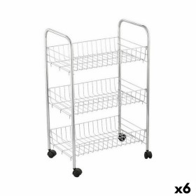 Carrello per Verdure Confortime Argentato Metallo 40 x 26 x 62 cm (6 Unità) di Confortime, Ripiani e supporti - Rif: S2230991...