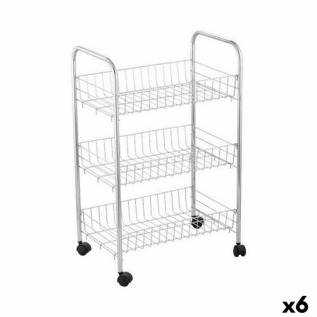 Vegetable trolley Confortime Silver Metal 40 x 26 x 62 cm (6 Units) by Confortime, Shelves and supports - Ref: S2230991, Pric...