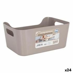 Caixa de Armazenagem com Tampa Bege Plástico 14 L 29,5 x 14,5 x 45 cm (12 Unidades) | Tienda24 - Global Online Shop Tienda24.eu