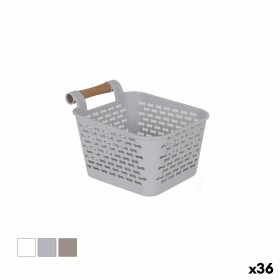 Cesta Multiusos Bege Tecido 3,8 L 34 x 8,5 x 21 cm (18 Unidades) | Tienda24 - Global Online Shop Tienda24.eu