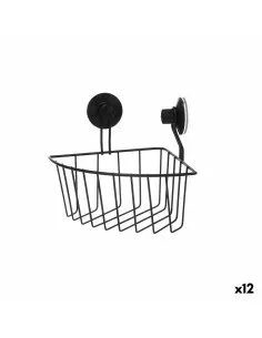 Shower Support Black Steel ABS 26 x 39 x 19 cm (6 Units) | Tienda24 Tienda24.eu