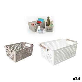 Multi-purpose basket Confortime Wood 26 x 18,5 x 12 cm (24 Units) by Confortime, Shelves and supports - Ref: S2231053, Price:...