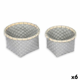 Basket set Confortime 2 Pieces Circular 26 x 26 x 17 cm (2 Pieces) (6 Units) by Confortime, Storage boxes and chests - Ref: S...