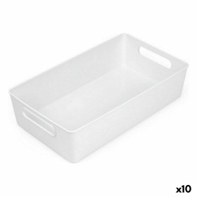 Cesta Multiusos Confortime Blanco 38 x 22 x 9,5 cm (10 Unidades) de Confortime, Cubos de almacenaje sin tapa - Ref: S2231064,...