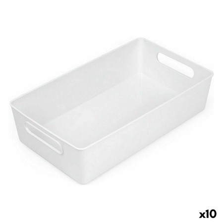 Panier Multi-usages Confortime Blanc 38 x 22 x 9,5 cm (10 Unités) de Confortime, Boîtes de rangement ouvertes - Réf : S223106...