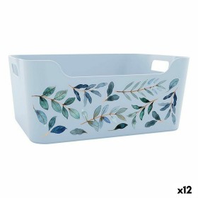 Set de Aperitivo DKD Home Decor 21,5 x 11,8 x 1,5 cm Natural Rojo Azul Blanco Gres Mediterráneo Casas | Tienda24 Tienda24.eu