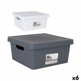 Storage Box with Lid Confortime 10 L With lid Squared (6 Units) by Confortime, Storage boxes and chests - Ref: S2231074, Pric...