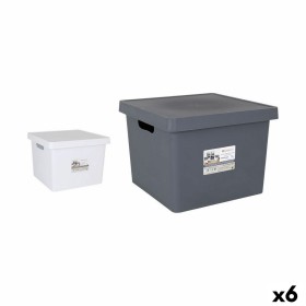 Aufbewahrungsbox mit Deckel Confortime 17 L mit Deckel karriert (6 Stück) von Confortime, Aufbewahrungsboxen und -truhen - Re...