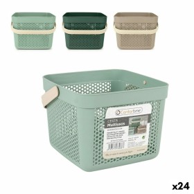 Cesta Multiusos Bege Tecido 3,8 L 34 x 8,5 x 21 cm (18 Unidades) | Tienda24 - Global Online Shop Tienda24.eu