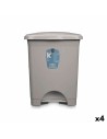 Pedal bin Grey Plastic 30 L (4 Units) | Tienda24 Tienda24.eu