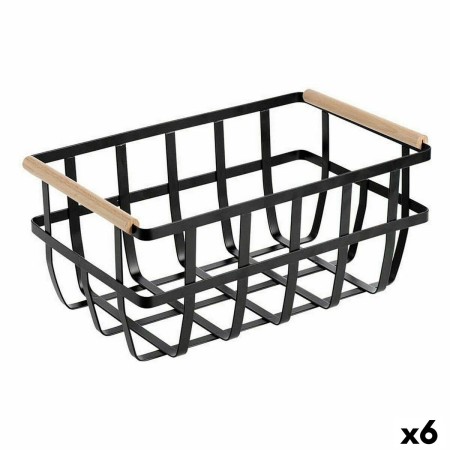 Cesta Multiusos Confortime Preto 36 x 22 x 15,5 cm (6 Unidades) | Tienda24 - Global Online Shop Tienda24.eu