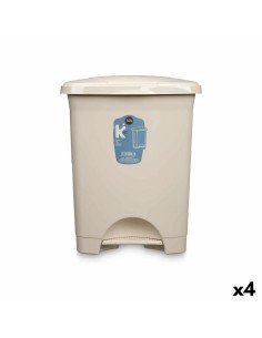 Pedal bin Yellow Rectangular 25 L | Tienda24 Tienda24.eu