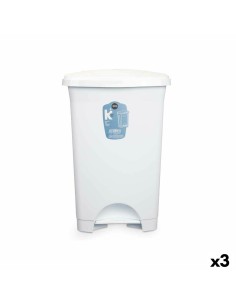 Papelera Azul Metal Bambú 3 L (4 Unidades) | Tienda24 Tienda24.eu