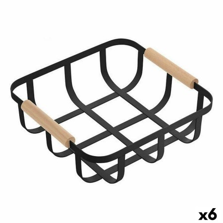 Panier Multi-usages Confortime Noir 23 x 23 x 8 cm (6 Unités) de Confortime, Étagères et supports - Réf : S2231108, Prix : 32...