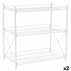 Shelves Confortime Metal White 52 x 34 x 55 cm (2 Units) by Confortime, Standing Shelf Units - Ref: S2231205, Price: 24,81 €,...