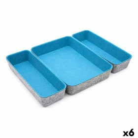 Basket set Confortime 3 Pieces Felt 28 x 20,5 x 5,3 cm (3 Pieces) (6 Units) by Confortime, Storage boxes and chests - Ref: S2...