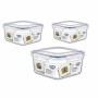 Set de Fiambreras Dem Hermético 3 Piezas 500 ml 18 x 18 x 10 cm (6 Unidades) de Dem, Almacenamiento de alimentos - Ref: S2231...