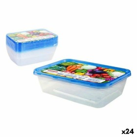 Lancheira Redonda com Tampa Transparente Polipropileno 500 ml 12,5 x 6,2 x 12,5 cm (24 Unidades) | Tienda24 - Global Online Shop Tienda24.eu