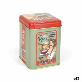 Boîte en métal Quttin Riz Métal 10,5 x 10,5 x 14 cm (12 Unités) de Quttin, Stockage des aliments - Réf : S2231364, Prix : 31,...