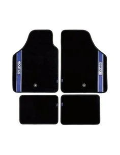 Conjunto de Tapetes de Carro Sparco Strada 2012 B Universal Preto/Azul (4 pcs) de Sparco, Tapetes antiderrapantes - Ref: S370...