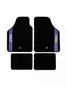 Set de Alfombrillas para Coche Sparco Strada 2012 B Universal Negro/Azul (4 pcs) de Sparco, Alfombrillas antideslizantes - Re...