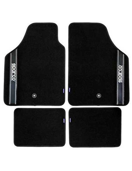 Set de tapis de voitures Sparco Strada 2012 B Universel Noir (4 pcs) | Tienda24 Tienda24.eu