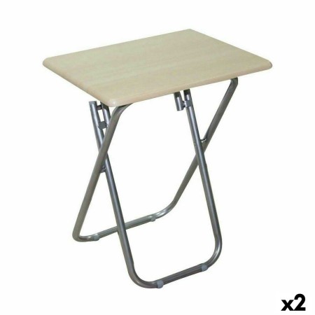 Folding Side Table Confortime Wood 66 x 38 x 48 cm (2 Units) | Tienda24 - Global Online Shop Tienda24.eu