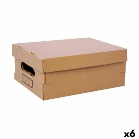 Storage Box with Lid Confortime Cardboard 36,5 x 28,5 x 16,5 cm (6 Units) by Confortime, Storage boxes and chests - Ref: S223...