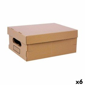 Boîte de rangement avec couvercle Confortime Carton 36,5 x 28,5 x 16,5 cm (6 Unités) de Confortime, Boîtes et coffres de rang...