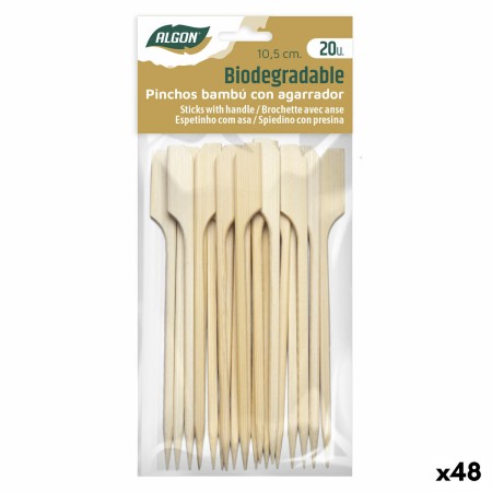 Bamboo toothpicks Algon 10,5 cm Set 20 Pieces (48 Units) by Algon, Skewers - Ref: S2231537, Price: 13,55 €, Discount: %