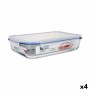 Hermetic Lunch Box Quttin Rectangular 3,7 L 36 x 24,8 x 8,1 cm (4 Units) by Quttin, Food storage - Ref: S2231556, Price: 46,6...