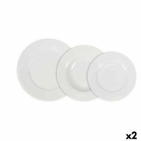 Dinnerware Set La Mediterránea Aneto White Circular 12 Pieces (2 Units) by La Mediterránea, Combination Sets - Ref: S2231601,...